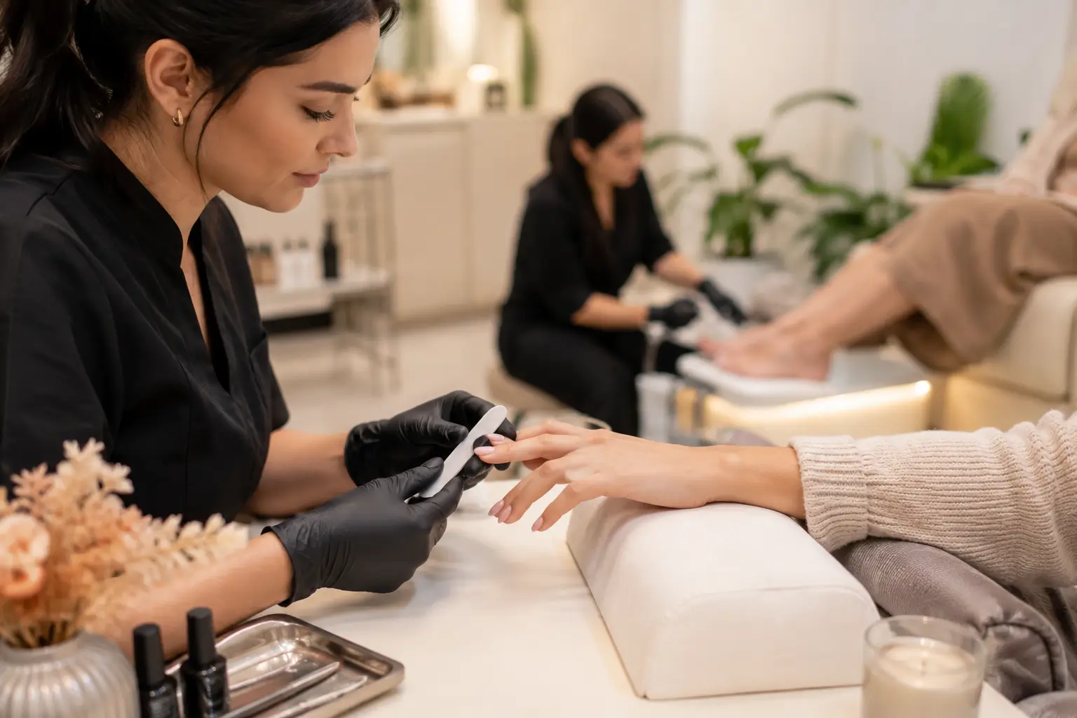 Manicure and pedicure Scarborough services at Super One Hair Salon and Spa
